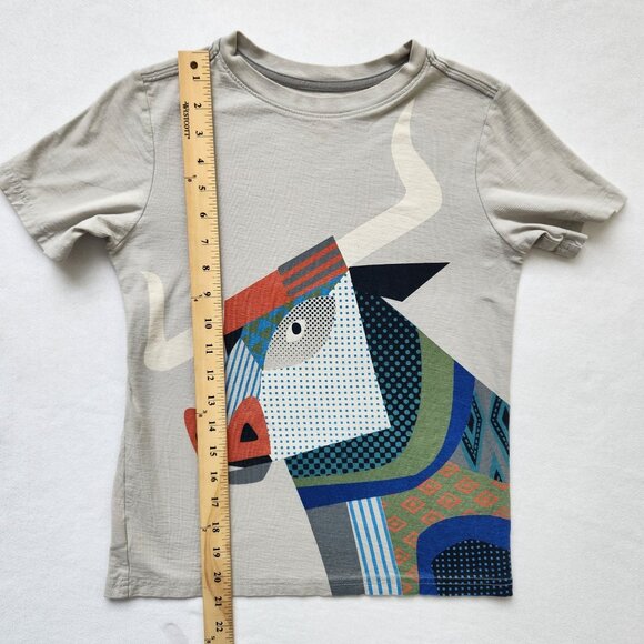Tea Collection Boys Tee Short Sleeve Bull Horns Colorful Comfy Cozy Soft Size 10 - Picture 9 of 11